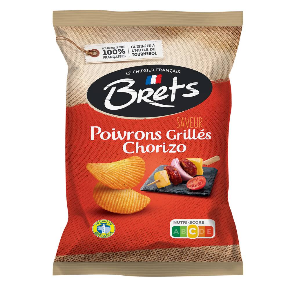 Chips saveur  poivron grillé chorizo BRET'S - le sachet de 125g