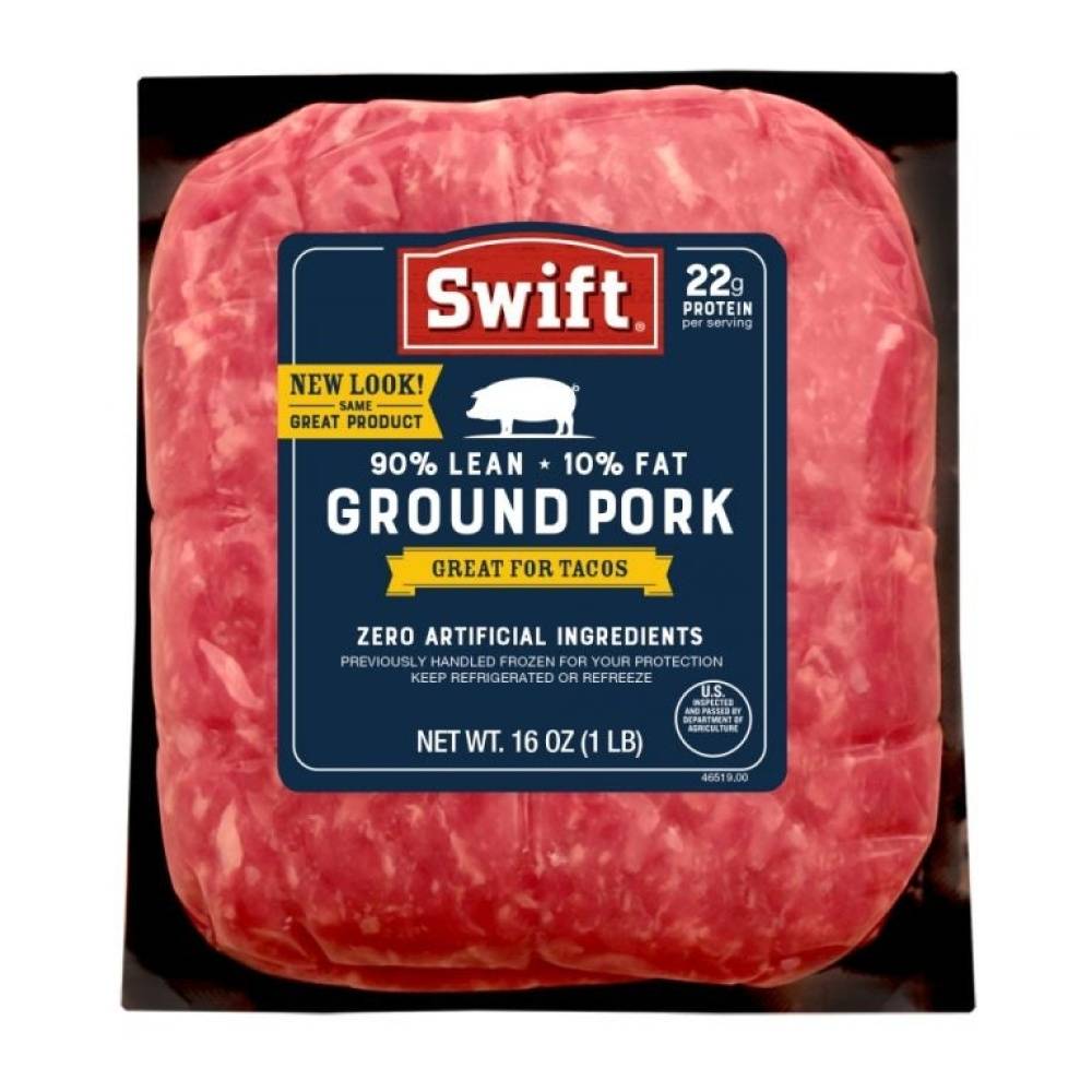 Swift 90% Lean Ground Pork Brick pack (lb)