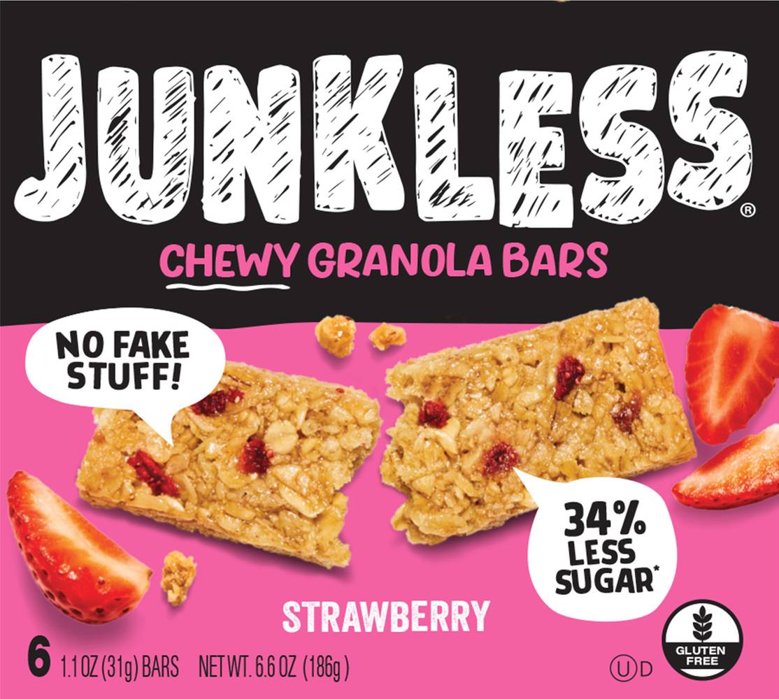 Junkless Chewy Granola Bar 100% Real Strawberries (1.1 oz, 6 ct)