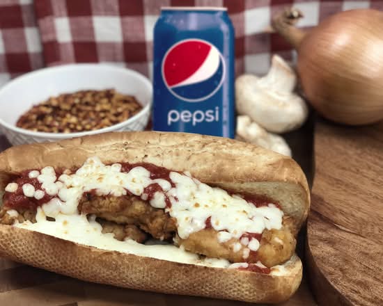 Chicken Parmesan Sub and a 20oz Pepsi Product