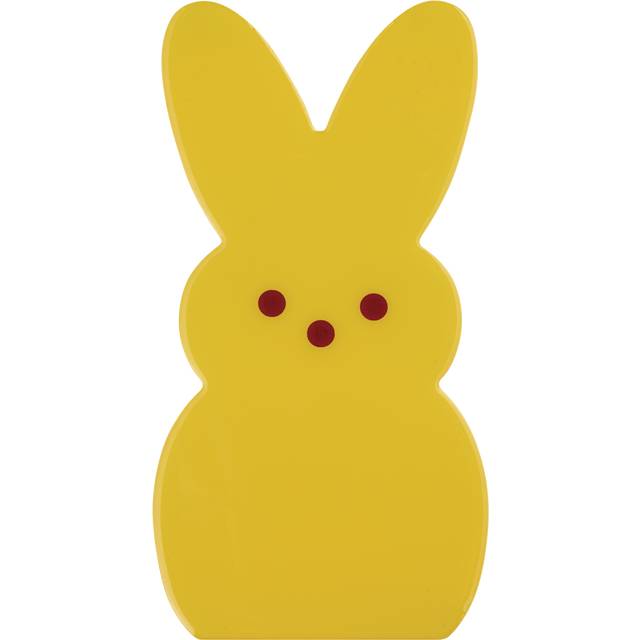 Peeps Wood Bunny, Yellow, 8 in