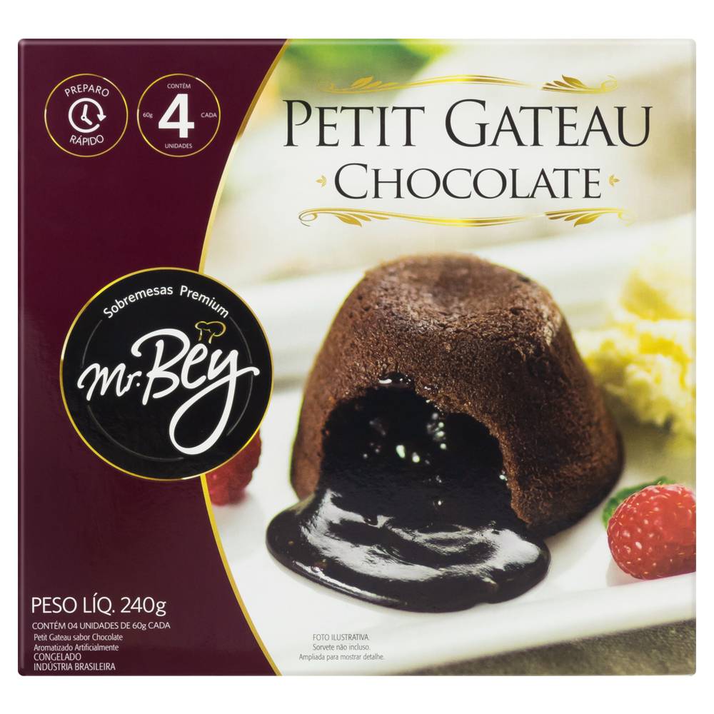 Mr. Bey · Petit gâteau congelado premium - Chocolate (4 un)