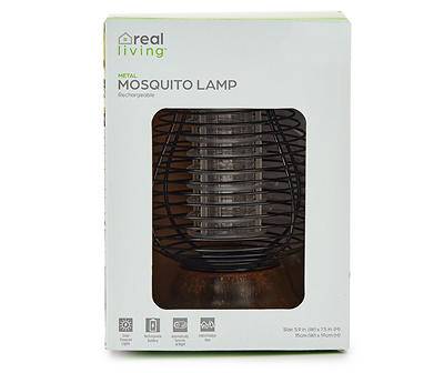 Real Living Oil-Rubbed Bronze Solar Bug Lamp