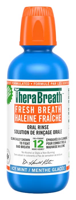 Therabreath haleine fraîche solution de rinçage orale protection 12 h - fresh breath oral rinse solution 12 h protection (menthe glacée)