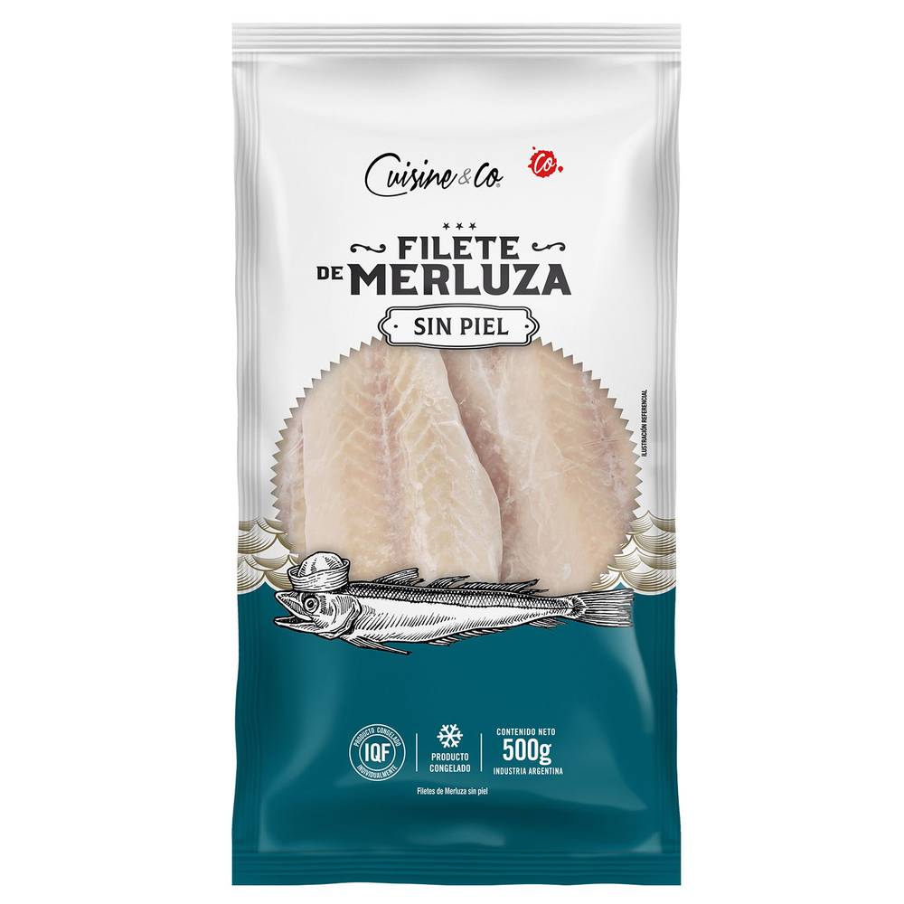Cuisine & co merluza filete sin piel (500 g)