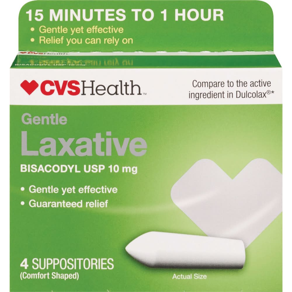 CVS Pharmacy Health Gentle Laxative Suppositories