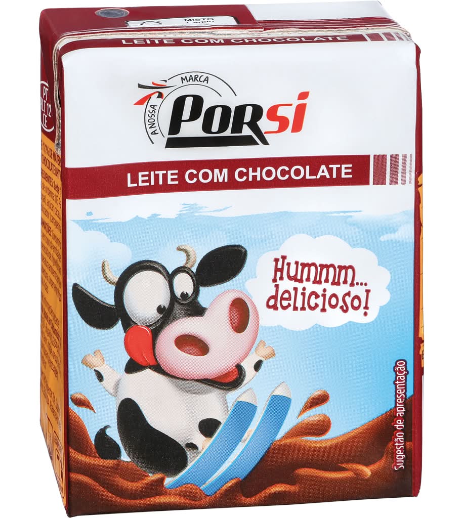 Porsi - Leite com chocolate, embalagem de 200 ml