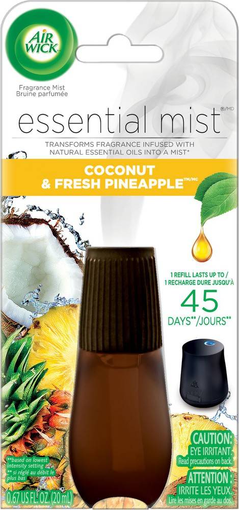 Air Wick Coconut & Pineapple Essential Mist Fragrance Oil Diffuser Refill (1 unit)