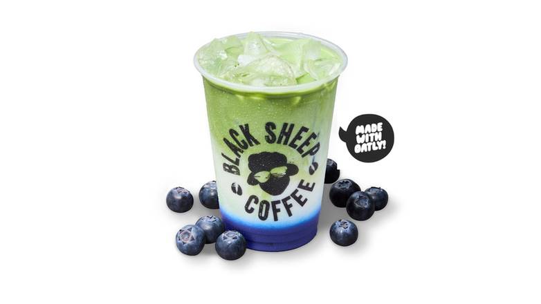 Iced Blueberry Matcha Latte