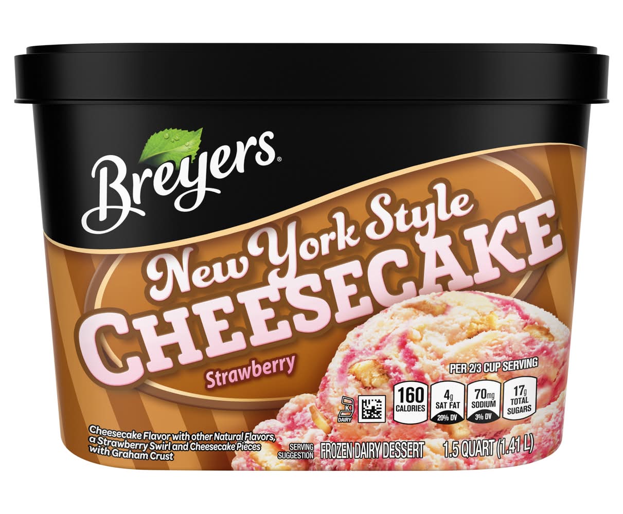 Breyers Ice Cream, New York Style Strawberry Cheesecake (1.4 L)