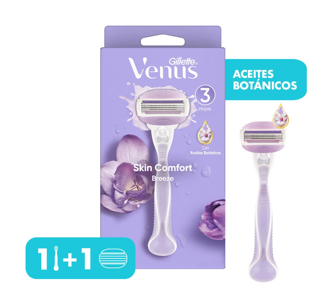 Gillette Venus · Máquina afeitar breeze recargable + cartucho