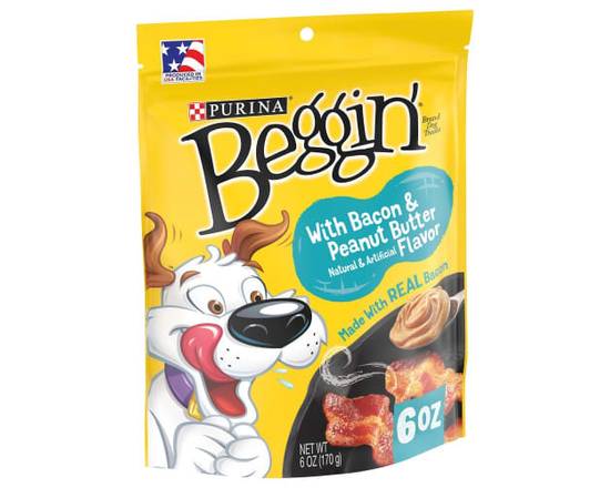 Beggin' · Purina strips dog training treats with bacon & peanut butter flavor (6 oz. pouch)