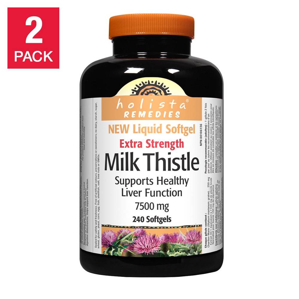 Holista Extra Strength Milk Thistle 250 Mg - 240 Softgels