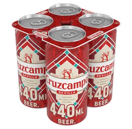 Cruzcampo Sevilla Lager Beer (4 x 440ml)
