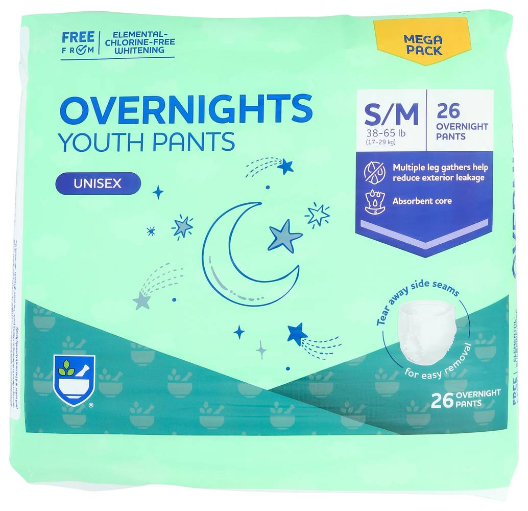 Rite Aid Tugaboos Overnight Youth Pants Small Medium (26 ct)