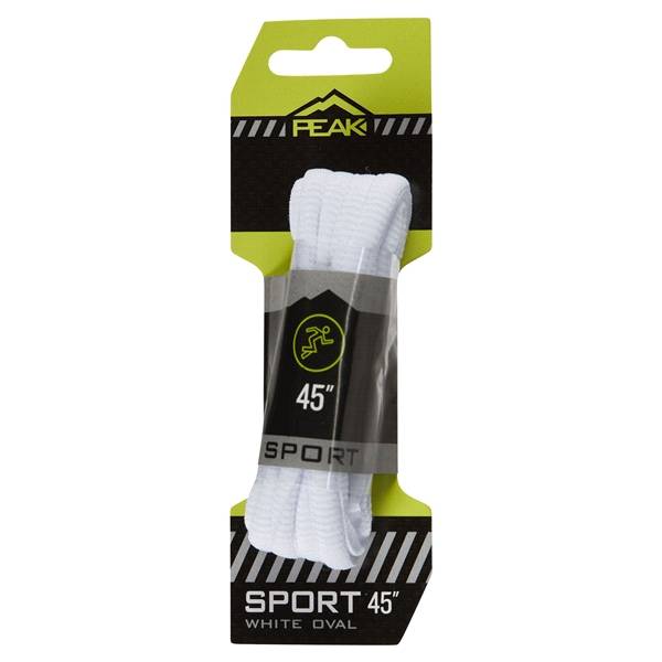 PEAK Lighting Oval Sport Laces, 45", White