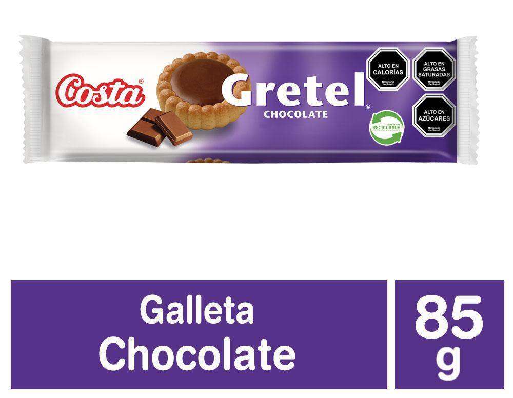Costa · Galletas gretel rellenas con chocolate (85 g)