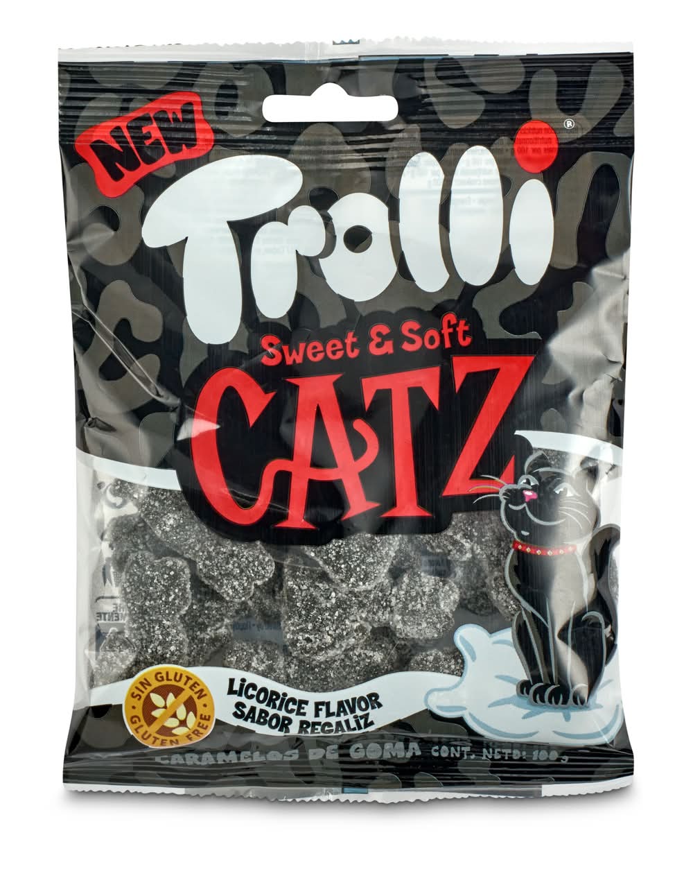 Golosinas Gatos Sabor Regaliz Trolli Bolsa 100 G