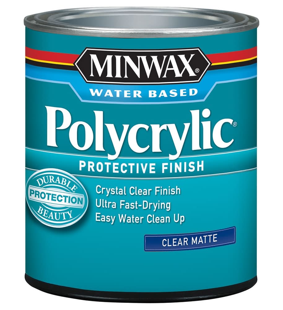 Minwax Polycrylic Water-based Clear Transparent Matte Interior Stain ( Half-pint )