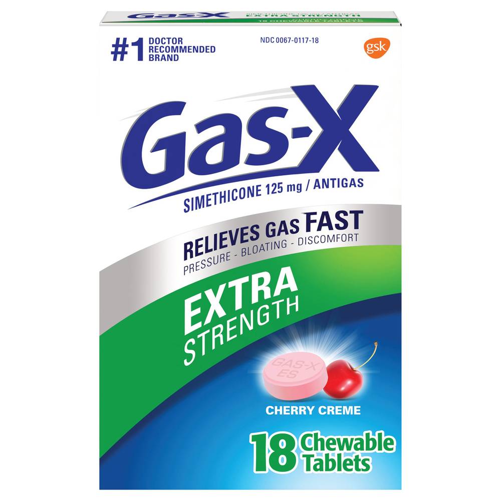 Gas-X Extra Strength Chewable Antigas Tablets, Cherry Creme (18 ct)