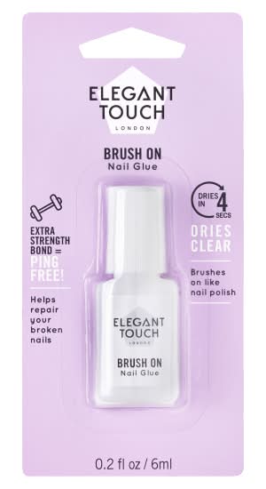 Elegant Touch Clear, Brush on Nail Glue (6ml)