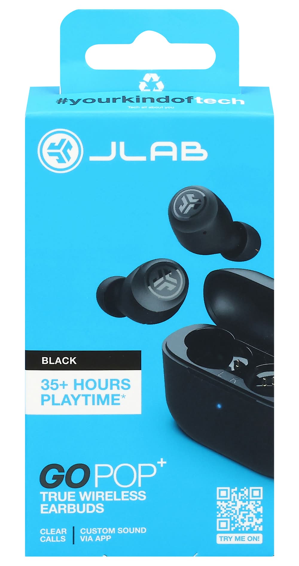 JLab Go Air Pop True Wireless Earbuds, Black
