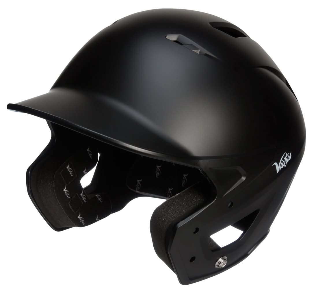 Victus Junior "The Team" Baseball Batting Helmet (Black, One Size)