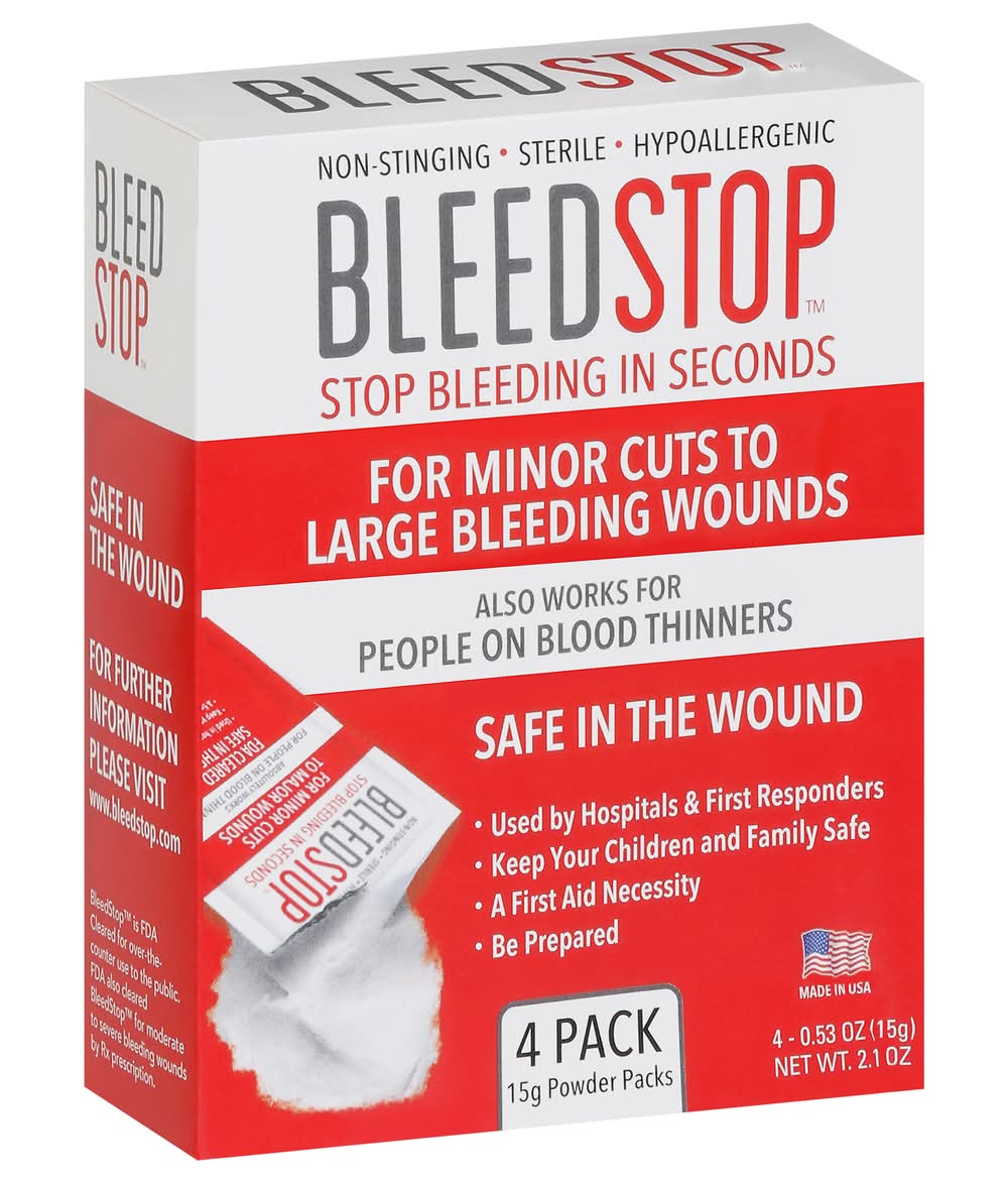 CVS Pharmacy - BleedStop Stop Bleeding in Seconds Powder packs (2.1 oz ...