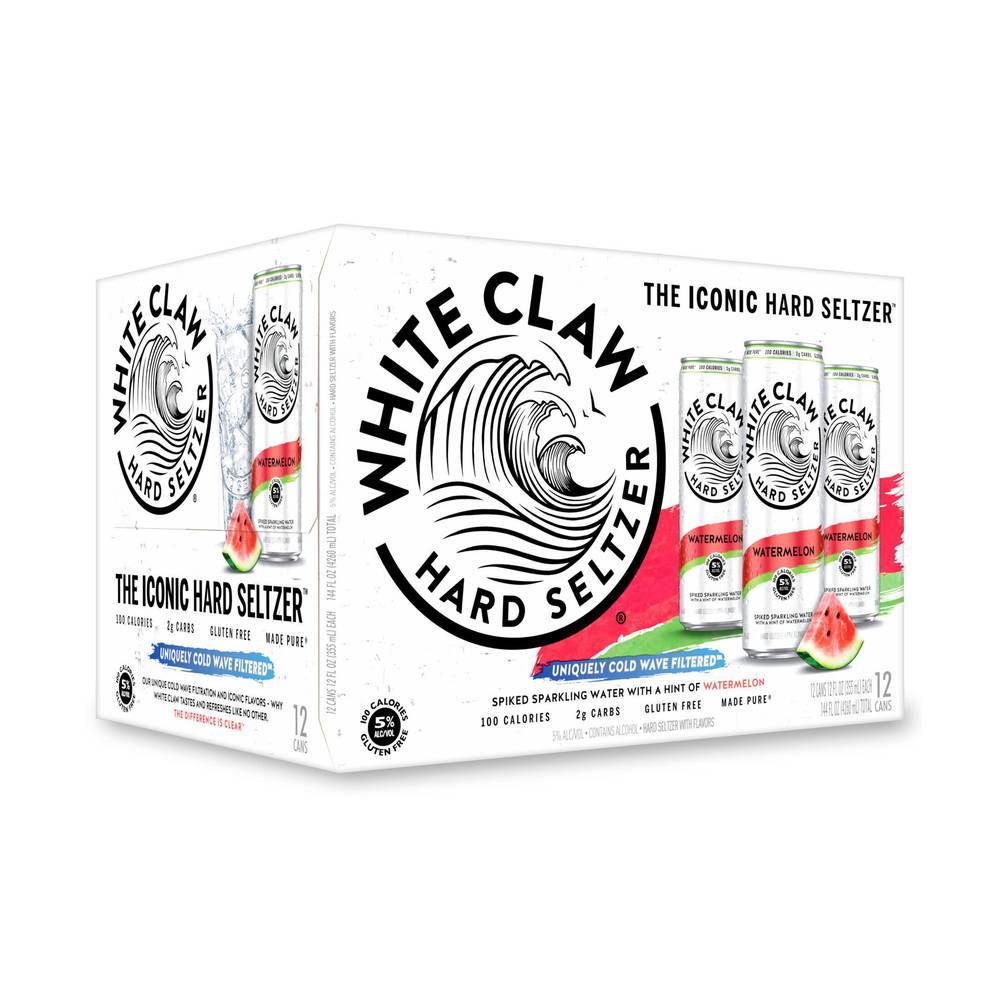 White Claw Spiked Hard Seltzer (12 ct, 12 fl oz) (watermelon)