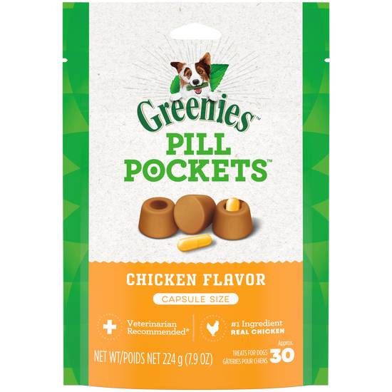 Greenies Pill Pockets Capsule Size Natural Soft Dog Treats (chicken)