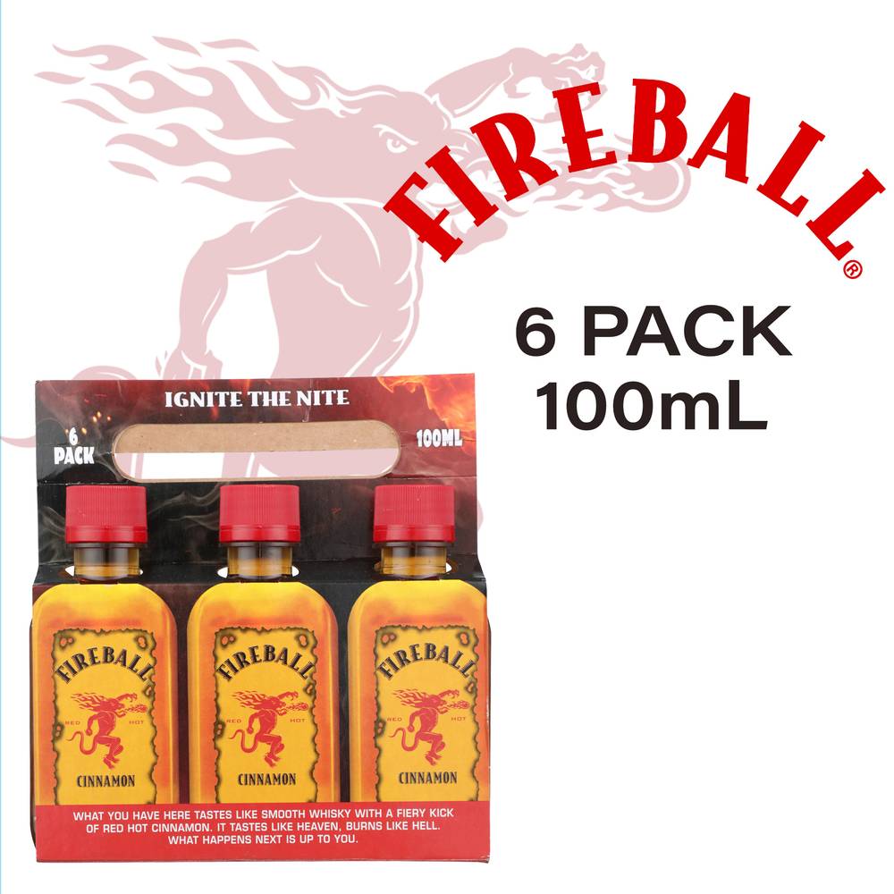Fireball Whisky (6 pack, 100 ml) (cinnamon)