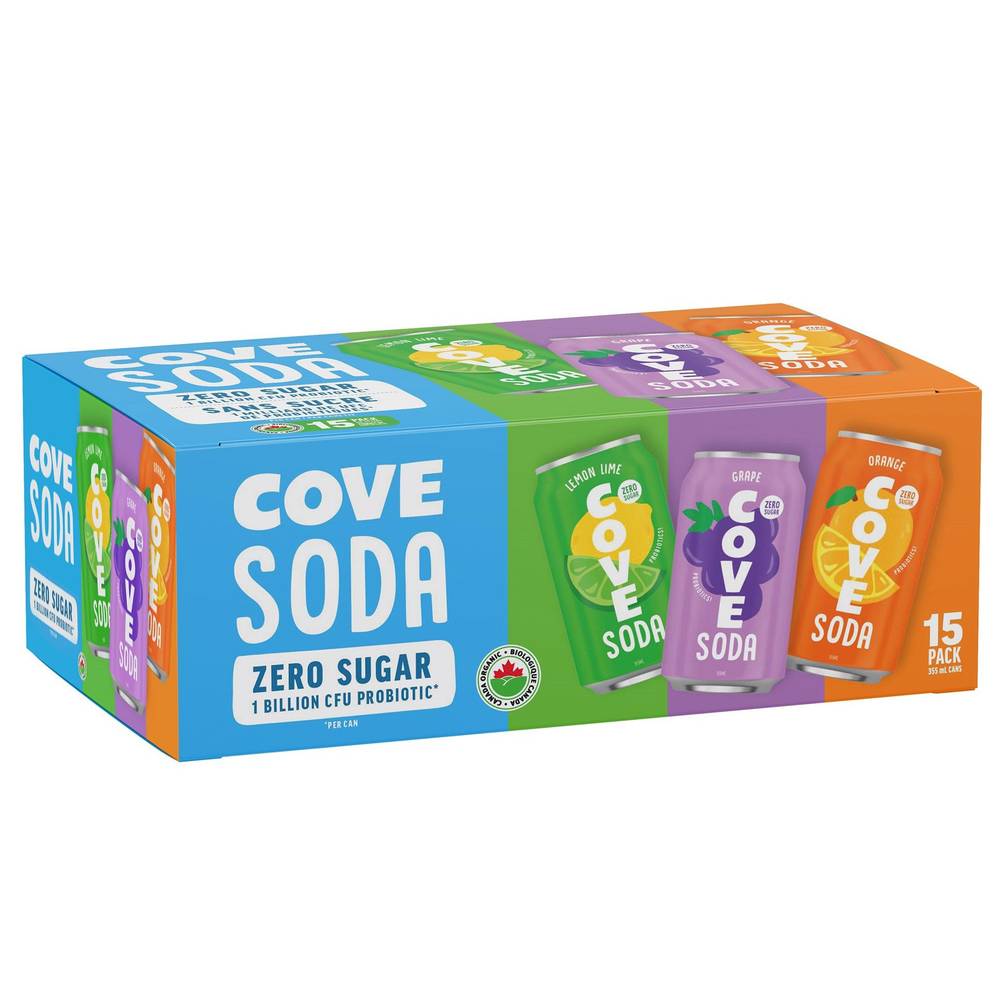 Cove Soda Variety Pack 355 Ml 15-Pack