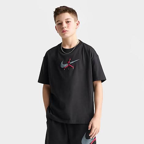Big Kids' Jordan Brooklyn Swoosh Logo T-Shirt (Large)