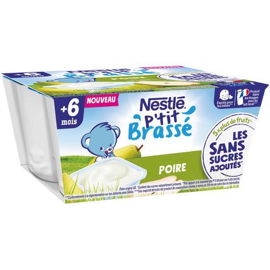 Nestle p'tit brasse poire 4x90g dès 6 mois