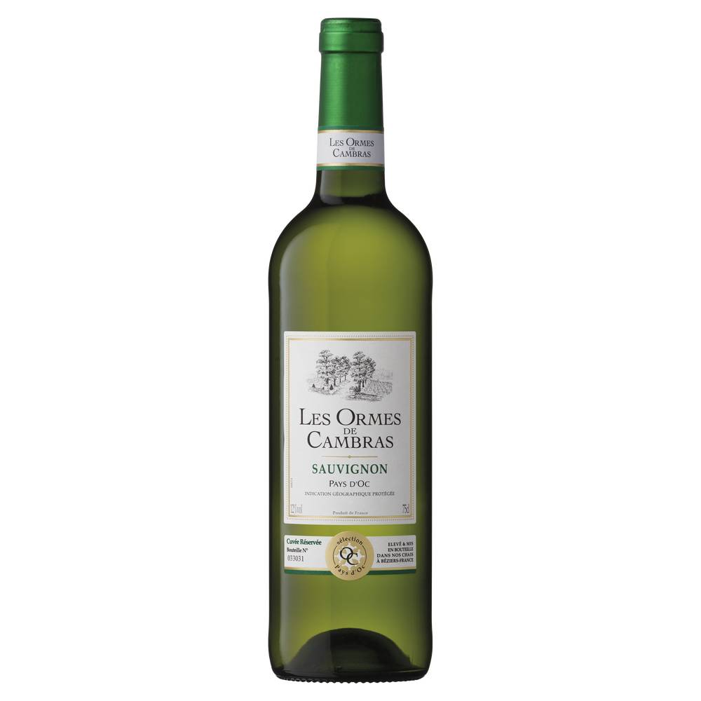 Les Ormes de Cambras - Vin blanc sauvignon pays d'oc (750ml)