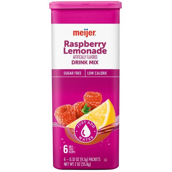 Meijer Sugar Free Raspberry Lemonade Drink Mix (6 ct, 0.32 oz)