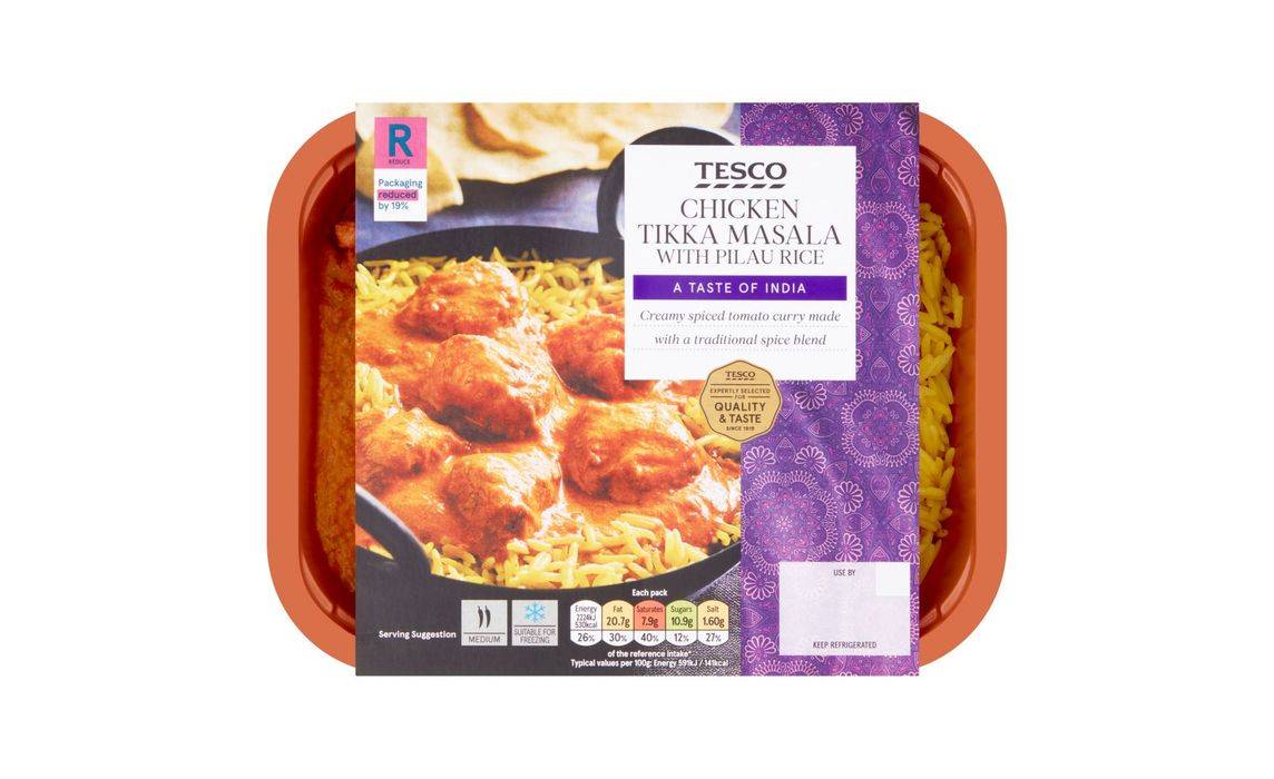 Tesco Chicken Tikka Masala With Pilau Rice 400g (403048)