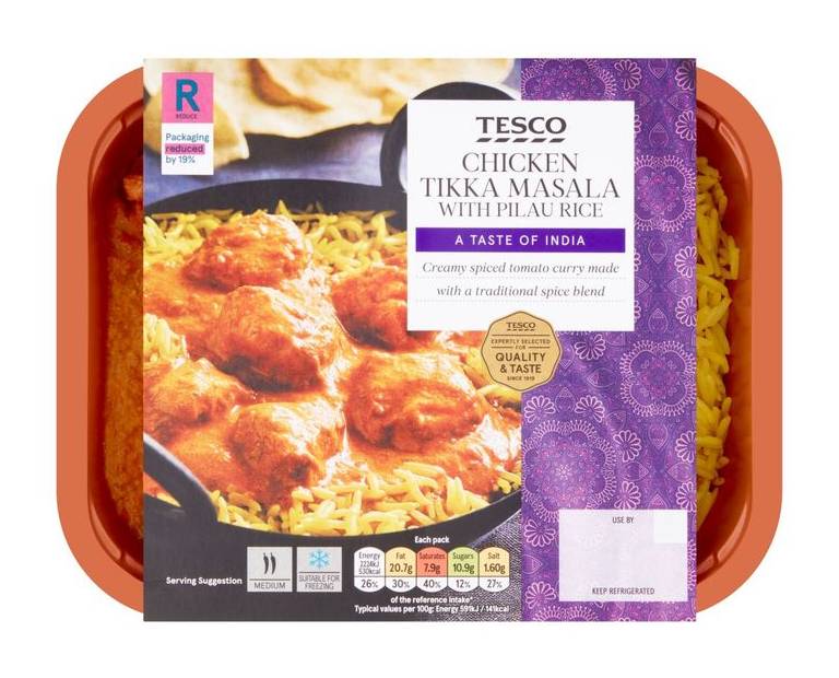 Tesco Chicken Tikka Masala With Pilau Rice 400g (403048)