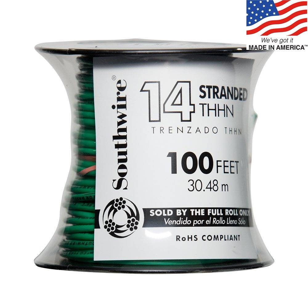 Southwire 100-ft 14-AWG Green Stranded Copper Thhn Wire (By-the-roll) | 22959184