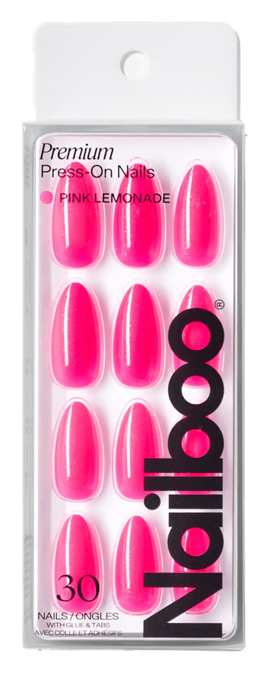 Nailboo Premium Press on Nails, Pink Lemonade (30 ct)