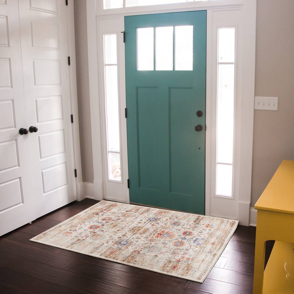 Style Selections 3 X 4 (ft) Multiple Beige Indoor Floral/Botanical Persian Area Rug | 44214