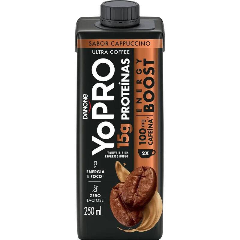 YoPro Bebida láctea uht sabor cappuccino energy boost (250 mL)
