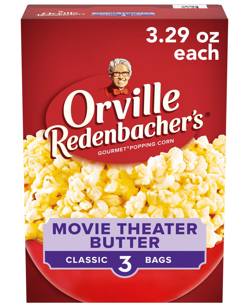 Orville Redenbacher's Gourmet Popping Corn Bags, Movie Theater Butter (3 x 3.29 oz)