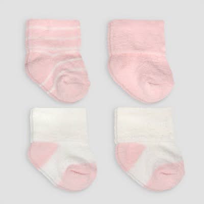 Carter's Just One You Baby Girl's Chenille Socks, 0-3 Months, Pink (4 ct)