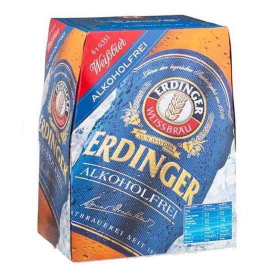 Erdinger Weissbrau Alkoholfrei Non Alcoholic Beer (6 x 12 fl oz)