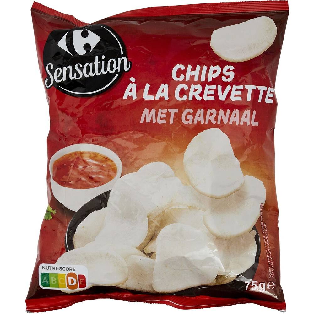 Chips à la crevette CARREFOUR SENSATION - le sachet de 75g