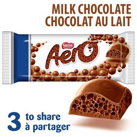 Aero nestlé aero barre de chocolat au lait (63 g) - milk chocolate bubble bar (3 units)