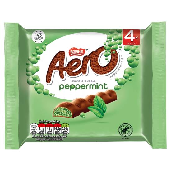 Aero Peppermint, Bubbly Chocolate Bar (4 pack)