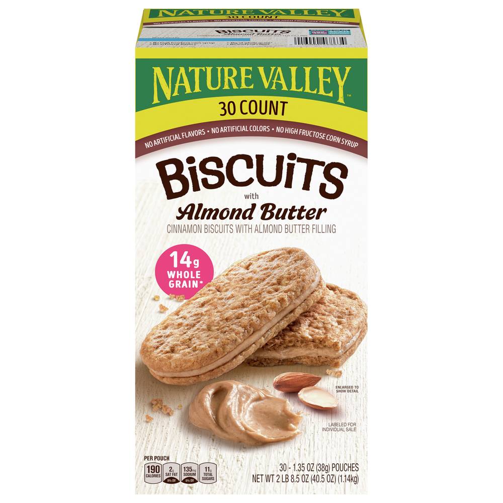 Nature Valley Cinnamon Biscuits With Almond Butter (30 x 1.35 oz)