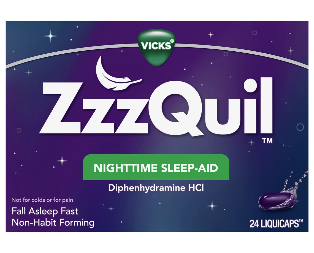 Vicks Zzzquil Nighttime Sleep-Aid Liquicaps (24 ct)